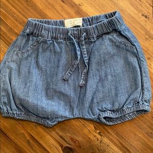 Denim baby shorts/bloomers